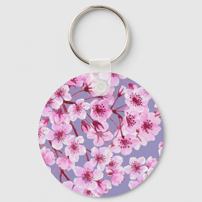 Cherry blossom pattern key ring (Front)
