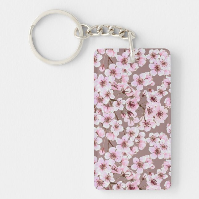Cherry blossom pattern key ring (Front)