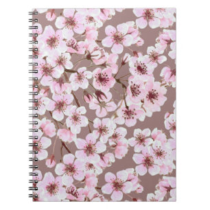 Cherry blossom pattern notebook