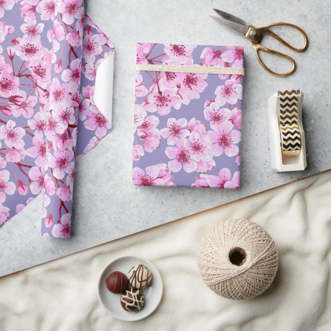 Cherry blossom pattern wrapping paper (Crafts)