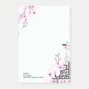 Cherry Blossom Personalised Stationery Post-it Notes