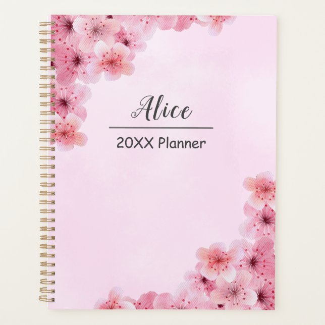 Cherry Blossom Personalize Planner (Front)