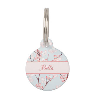 Cherry Blossom Pet Tag