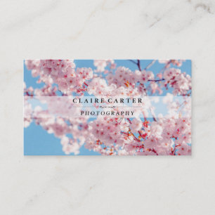 Cherry Blossom Photographer Business Card