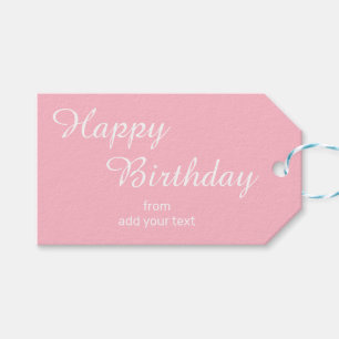 Cherry Blossom Pink Birthday Gift Tags