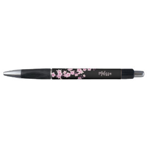 Cherry Blossom Pink Black Monogram