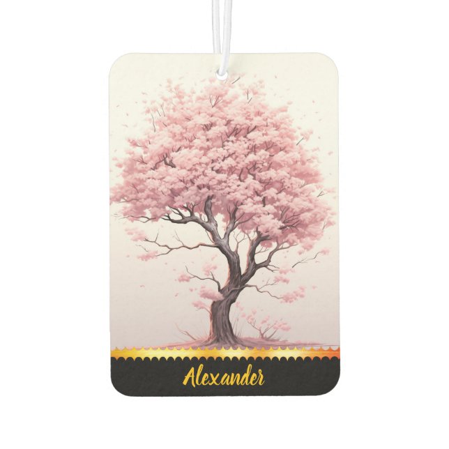 Cherry blossom pink car  car air freshener (Back)