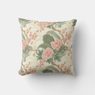 Cherry Blossom Pink floral throw pillows 