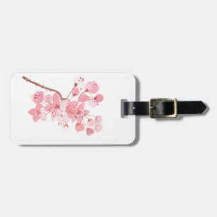 Cherry blossom Pink floral tree Watercolor Luggage Tag