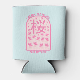 Cherry blossom pink flowers Japan Can Cooler