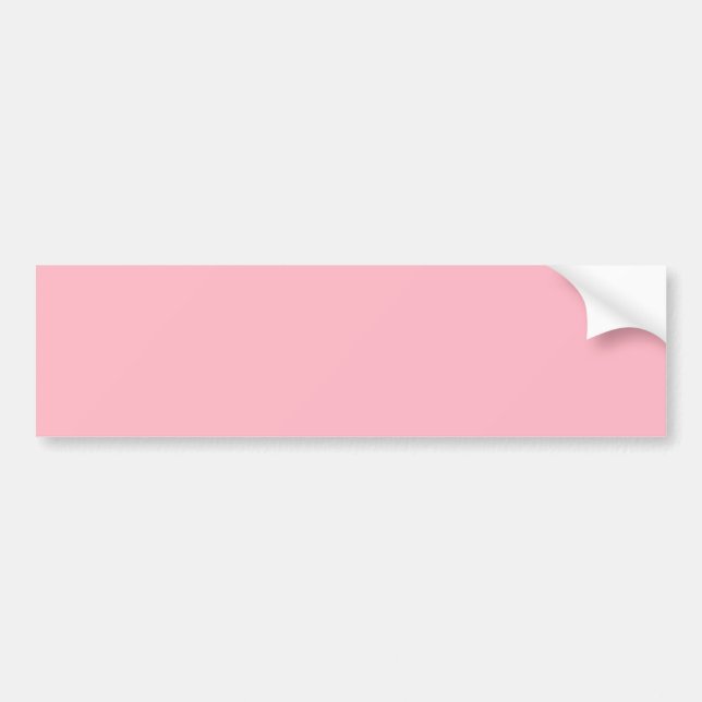 Cherry Blossom Pink Solid Colour Bumper Sticker (Front)
