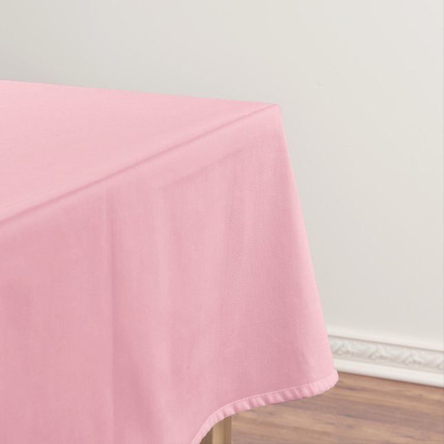 Cherry Blossom Pink Solid Colour | Classic Elegant Tablecloth (In Situ)