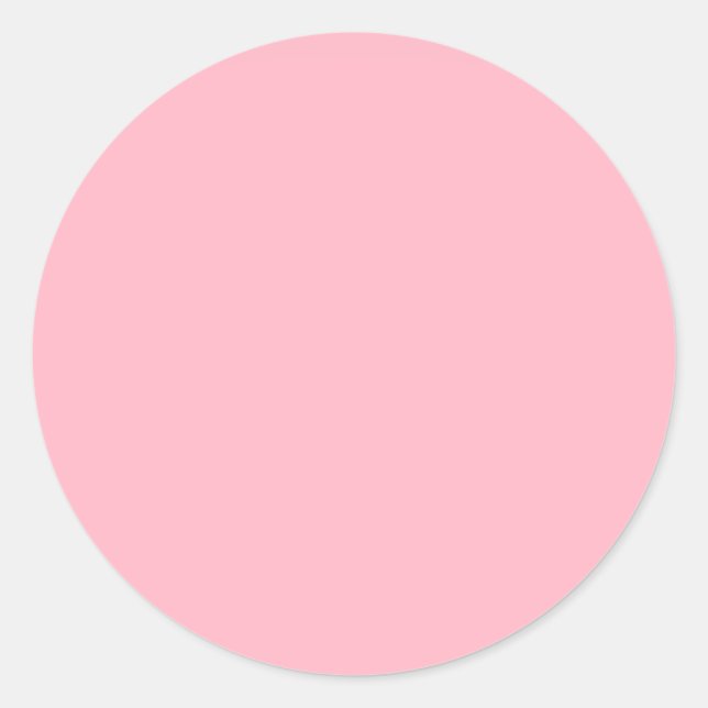 Cherry Blossom Pink Solid Colour Classic Round Sticker (Front)