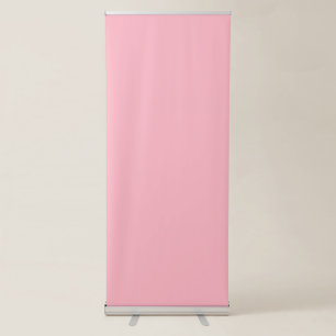 Cherry Blossom Pink Solid Colour Retractable Banner