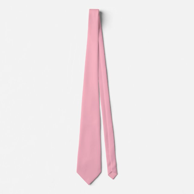 Cherry Blossom Pink Solid Colour Tie (Front)