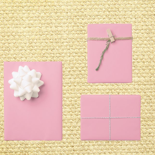 Cherry Blossom Pink Solid Colour Wrapping Paper Sheet (Creator Uploaded)
