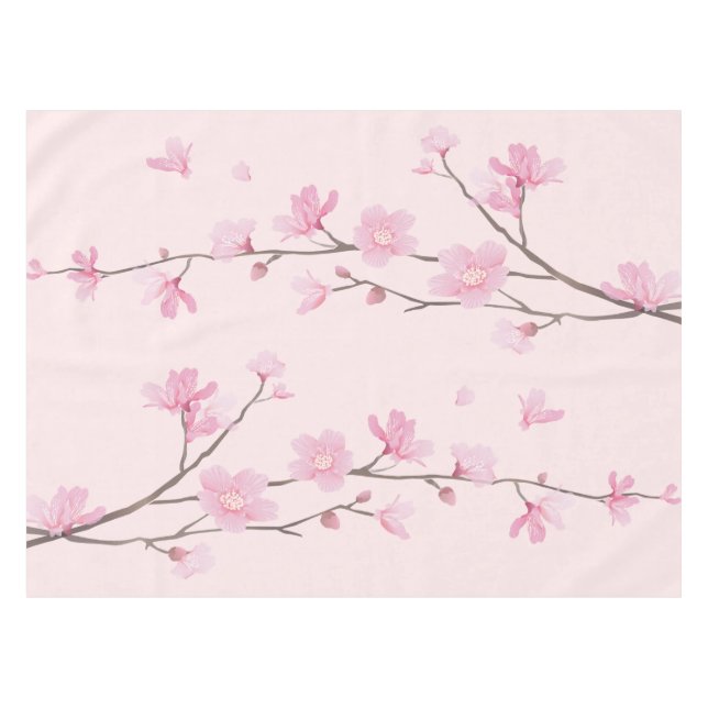 Cherry Blossom - Pink Tablecloth (Front (Horizontal))