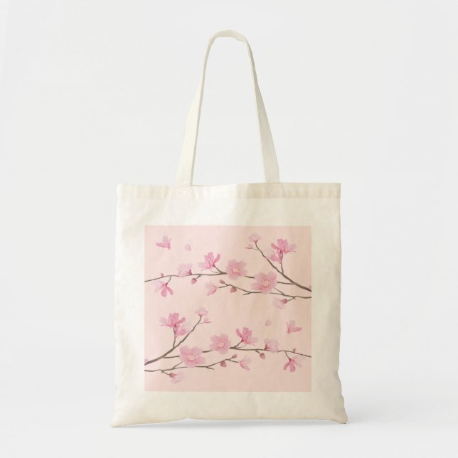 Cherry Blossom - Pink Tote Bag (Front)