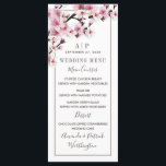 Cherry Blossom Pink White Wedding Menu Cards<br><div class="desc">Cherry Blossom Pink White Wedding Menu Cards - features a colour scheme of dark brown, pink and white with modern script and san serif fonts The design also features matching dark brown double border on the front with monograms. View the full matching collection link found on this page to complete...</div>