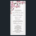 Cherry Blossom Pink White Wedding Programs Programme<br><div class="desc">Cherry Blossom Pink White Wedding Programs - features a colour scheme of dark brown, pink and white with modern script and san serif fonts. View the full matching collection link found on this page to complete the look for your spring, late winter, or summer event. You'll see a collage of...</div>