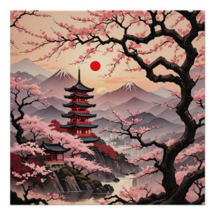 cherry blossom poster