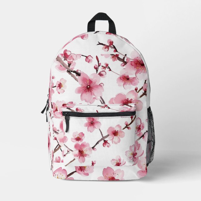 Cherry Blossom Printed Backpack (Front)