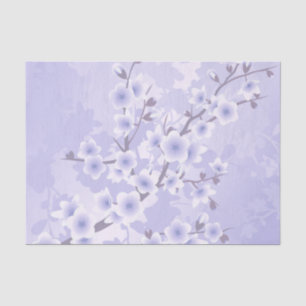 Cherry Blossom Purple Floral Tissue Paper