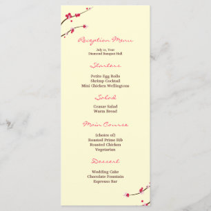 Cherry Blossom Reception Menu
