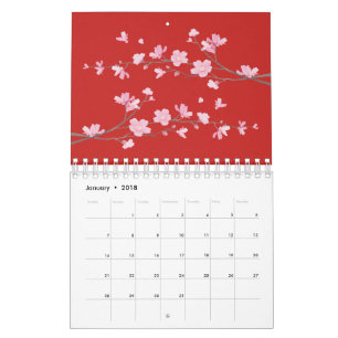 Cherry Blossom - Red Calendar
