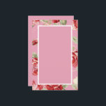 Cherry blossom red rose<br><div class="desc">Cherry blossom red rose pattern print stationary paper.</div>