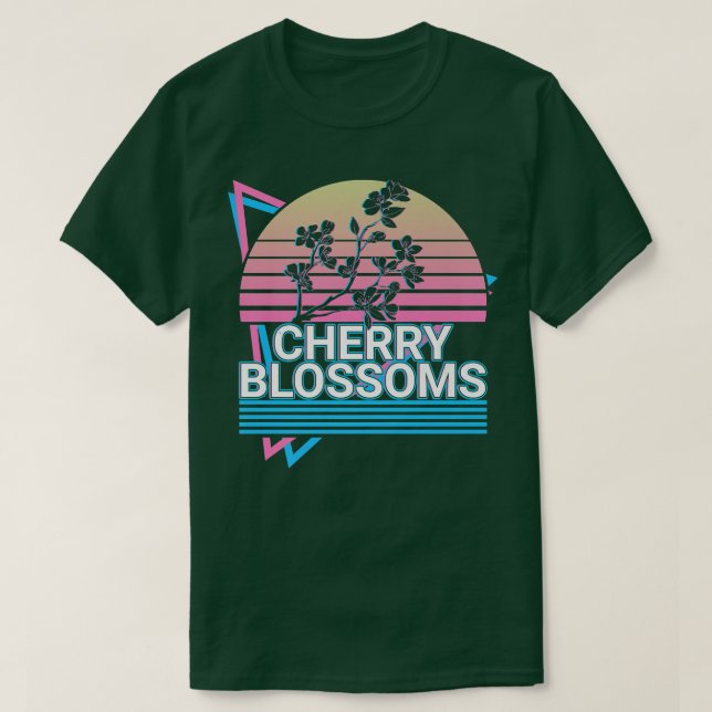 Cherry Blossom Retro Premium  T-Shirt (Design Front)