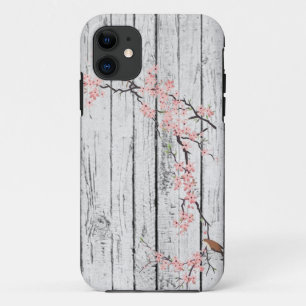 Cherry Blossom rustic white vintage iPhone 11 Case