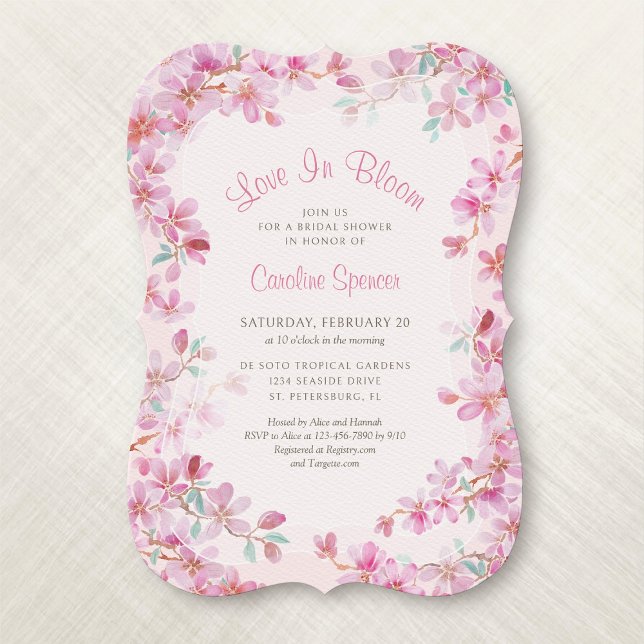 Cherry Blossom Sakura Bridal Shower Invitation (Creator Uploaded)
