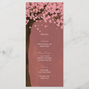 Cherry Blossom Sakura (Dusk) Watercolor Menu Card