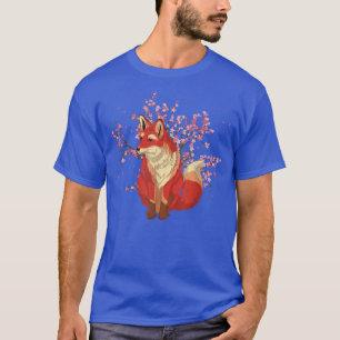 Cherry Blossom Sakura Forest Animal Lover Fo  T-Shirt