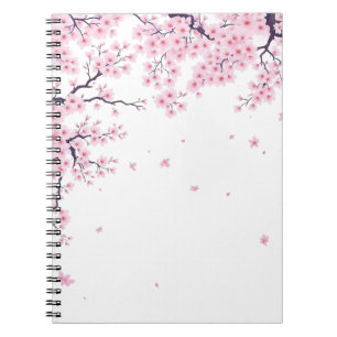 Cherry Blossom Sakura Japanese Art Tote  Notebook