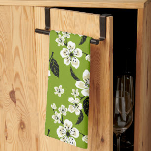 CHERRY BLOSSOM - SAKURA (MATCHA GREEN) TEA TOWEL