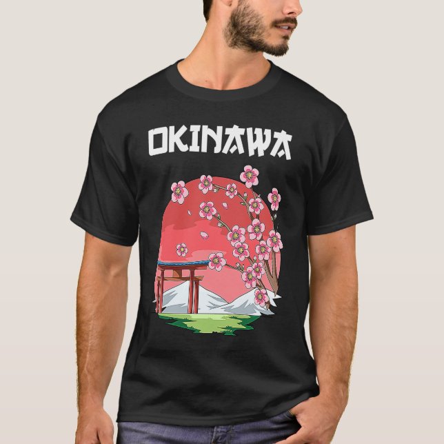 Cherry Blossom Sakura  Okinawa Japan T-Shirt (Front)