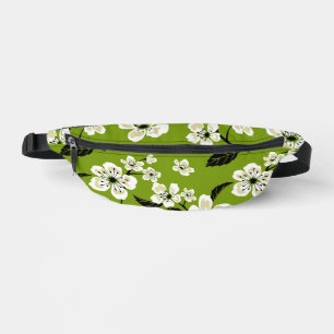 CHERRY BLOSSOM - SAKURA PATTERN IN MATCHA GREEN BUM BAGS