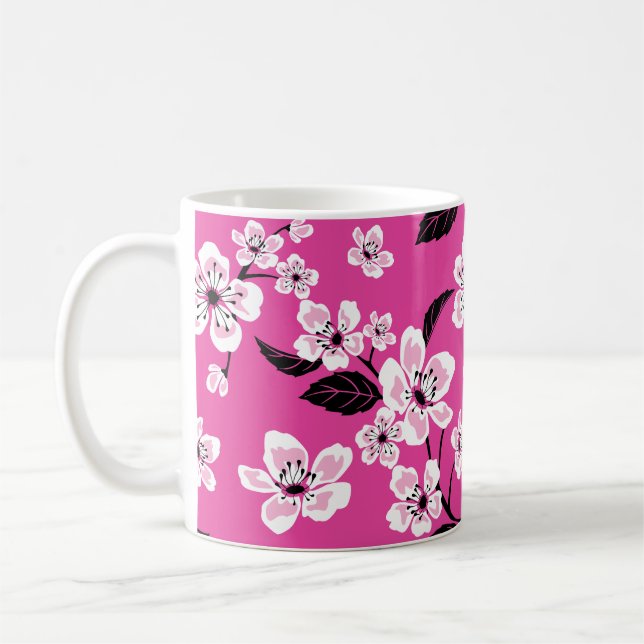 CHERRY BLOSSOM - SAKURA (PINK) COFFEE MUG (Left)