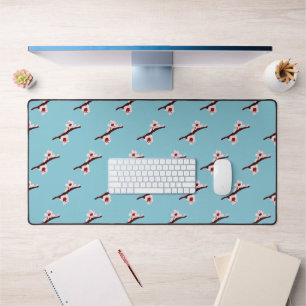 Cherry Blossom, Sakura, Pink Floral Pattern Desk Mat