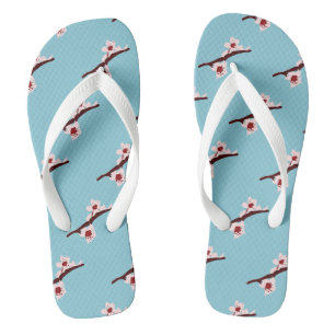Cherry Blossom, Sakura, Pink Floral Pattern Flip Flops
