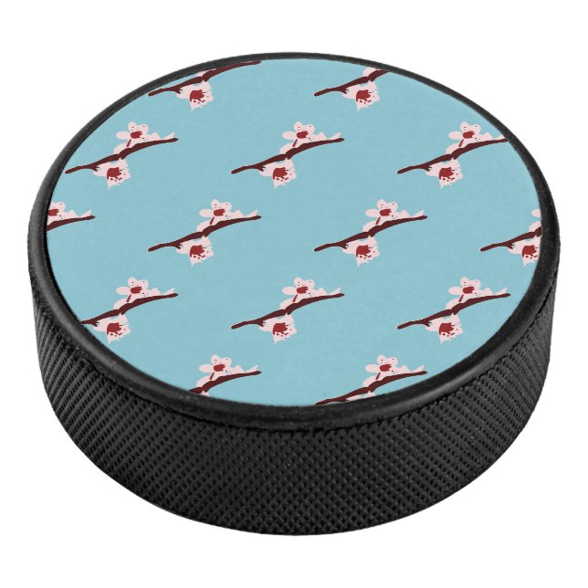 Cherry Blossom, Sakura, Pink Floral Pattern Hockey Puck (3/4)