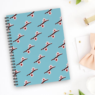 Cherry Blossom, Sakura, Pink Floral Pattern Notebook