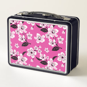 CHERRY BLOSSOM - SAKURA (PINK) METAL LUNCH BOX