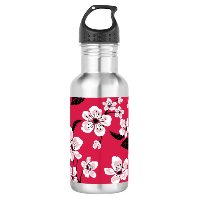 CHERRY BLOSSOM - SAKURA (RED) 532 ML WATER BOTTLE (Front)