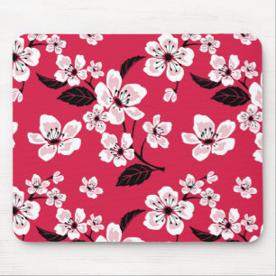 CHERRY BLOSSOM - SAKURA (RED) MOUSE MAT