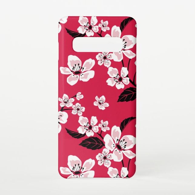CHERRY BLOSSOM - SAKURA (RED) SAMSUNG GALAXY CASE (Back)