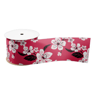 CHERRY BLOSSOM - SAKURA (RED) SATIN RIBBON