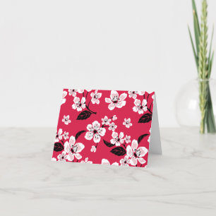 CHERRY BLOSSOM - SAKURA (RED) THANK YOU CARD